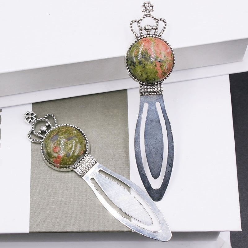 Crown bookmark alloy  crystal gem bookmark