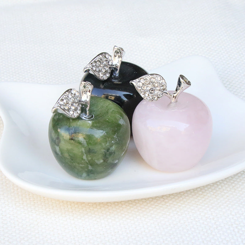 Natural Jade rose quartz Apple