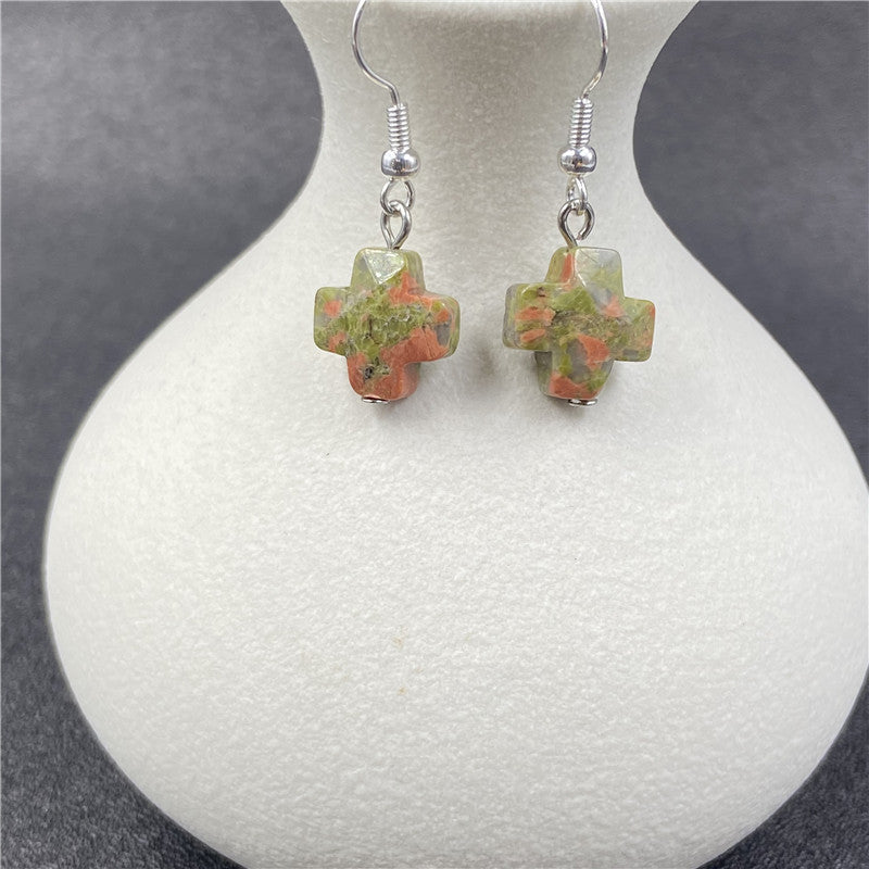 Crystal Cross Earrings