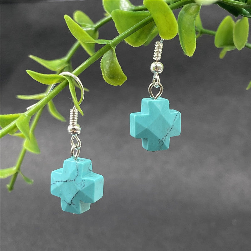 Crystal Cross Earrings