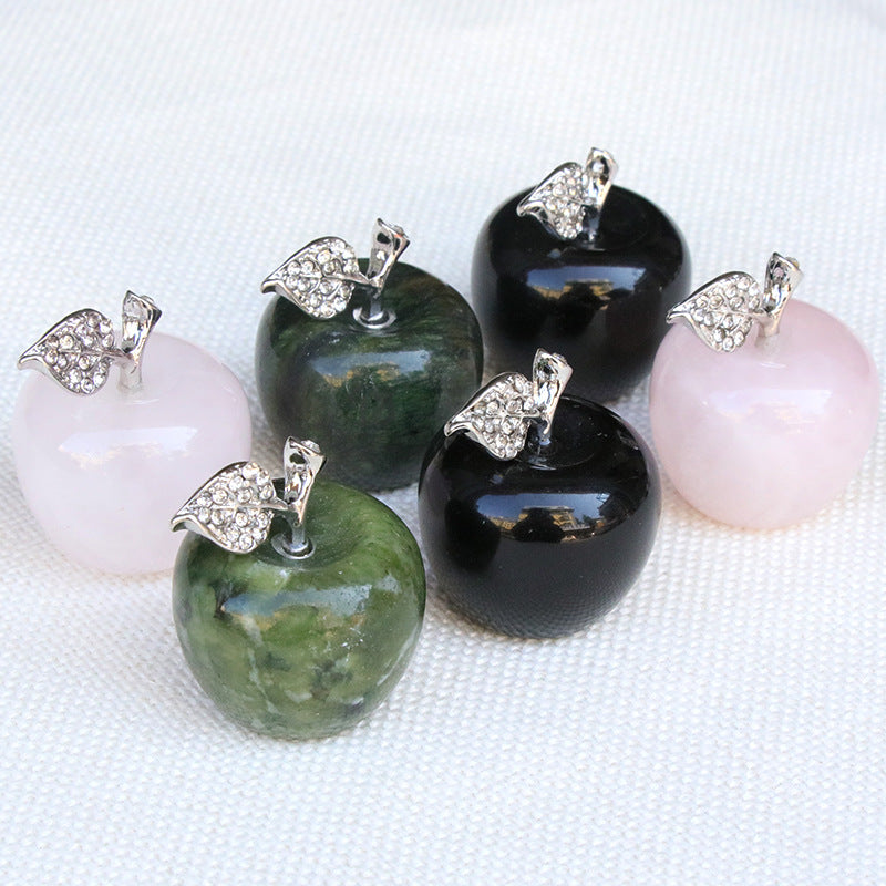 Natural Jade rose quartz Apple