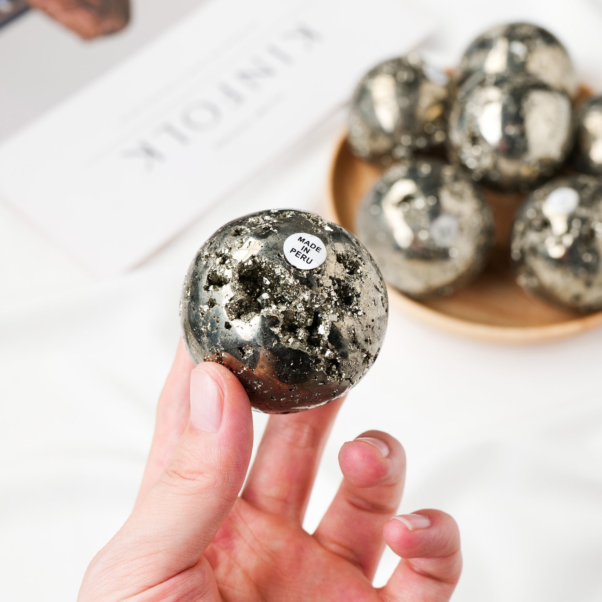 chalcopyrite crystal ball/sphere