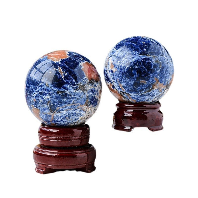 sunstone & sodalite co-exist ball/sphere