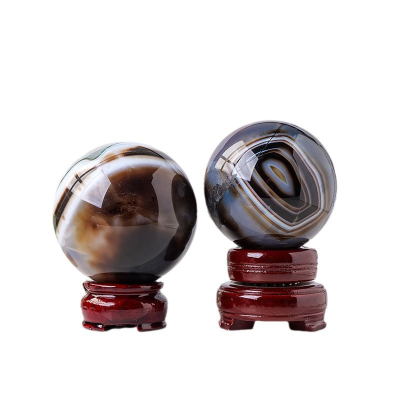 Black onyx agate ball/sphere