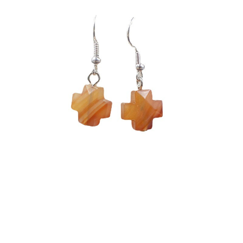 Crystal Cross Earrings