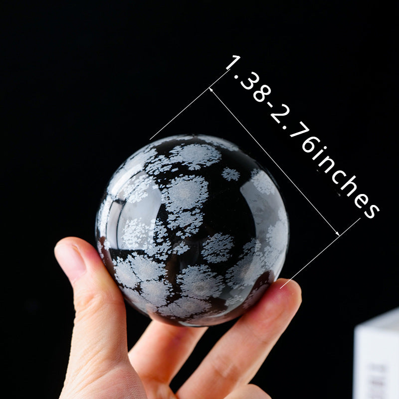 Natural Snowflake Obsidian Ball/sphere