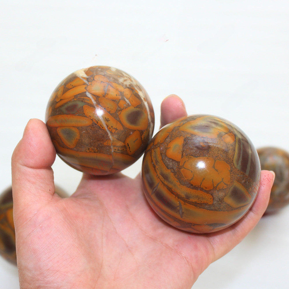 Bamboo Leaf  jasper crystal ball/sphere