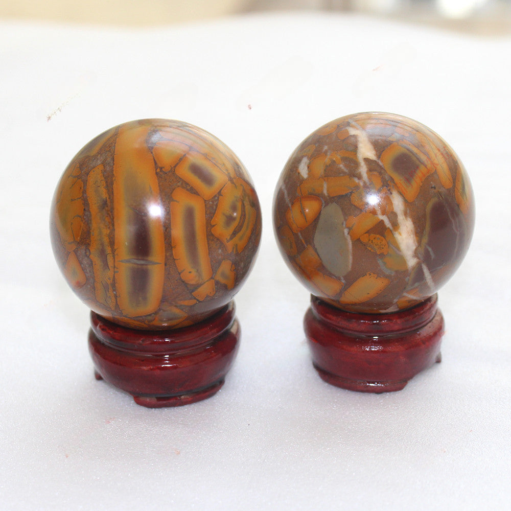 Bamboo Leaf  jasper crystal ball/sphere