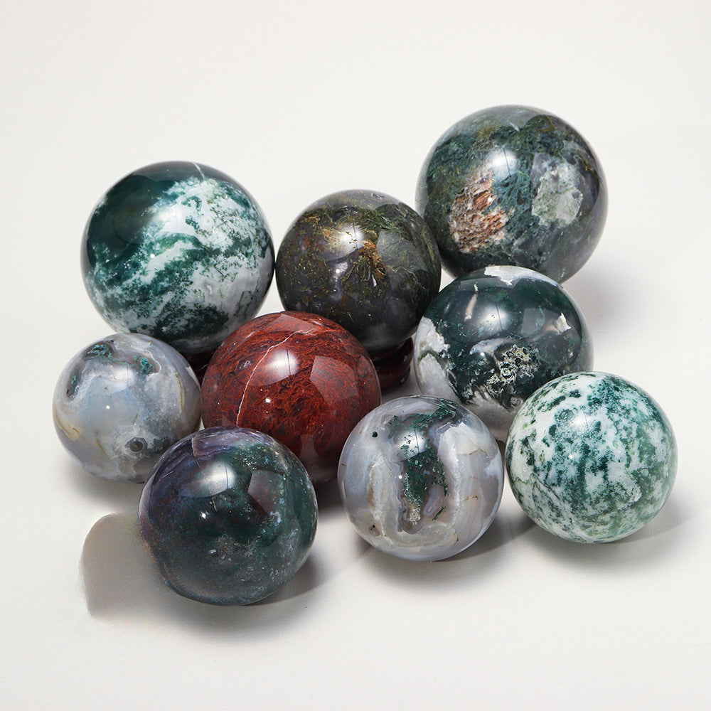 Natural Moss Agate Ball/sphere