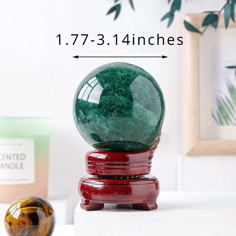 Natural green strawberry quartz  ball/sphere