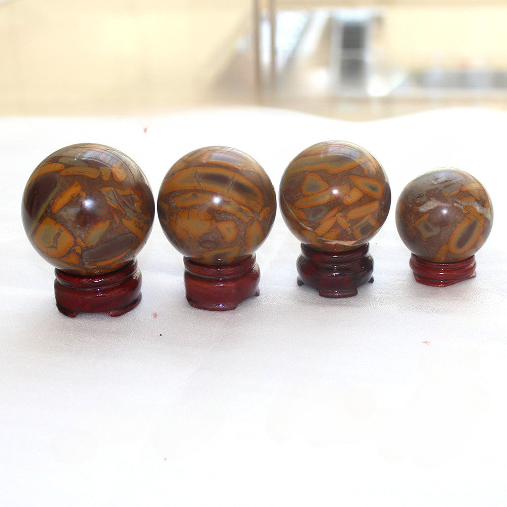 Bamboo Leaf  jasper crystal ball/sphere