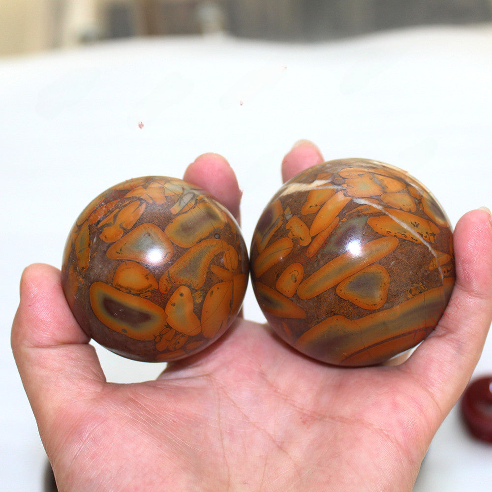 Bamboo Leaf  jasper crystal ball/sphere